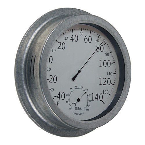 Durable Galvanized/ Copper Metal Dial Thermometer And Hygrometer ...